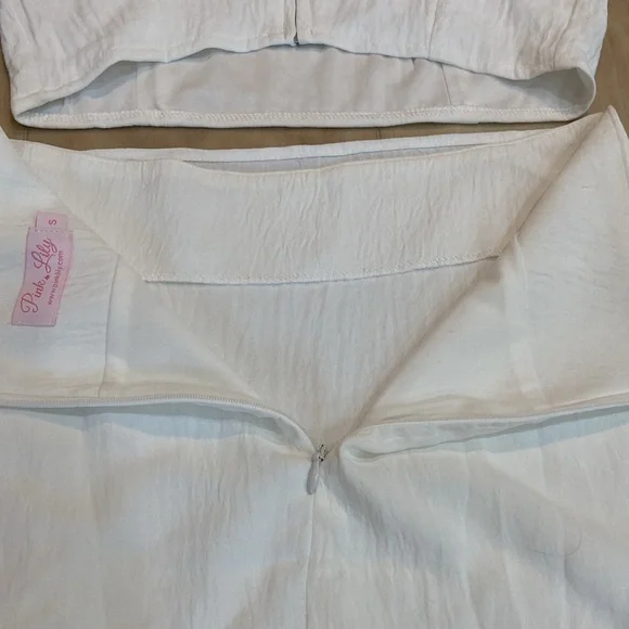 Pink Lily white out 2 piece skirt set - Picture 10 of 13